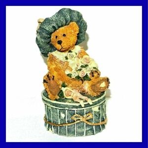 Boyds Bears Collection Victoria The Lady Bear Figurine Trinket Box With Lid 1995